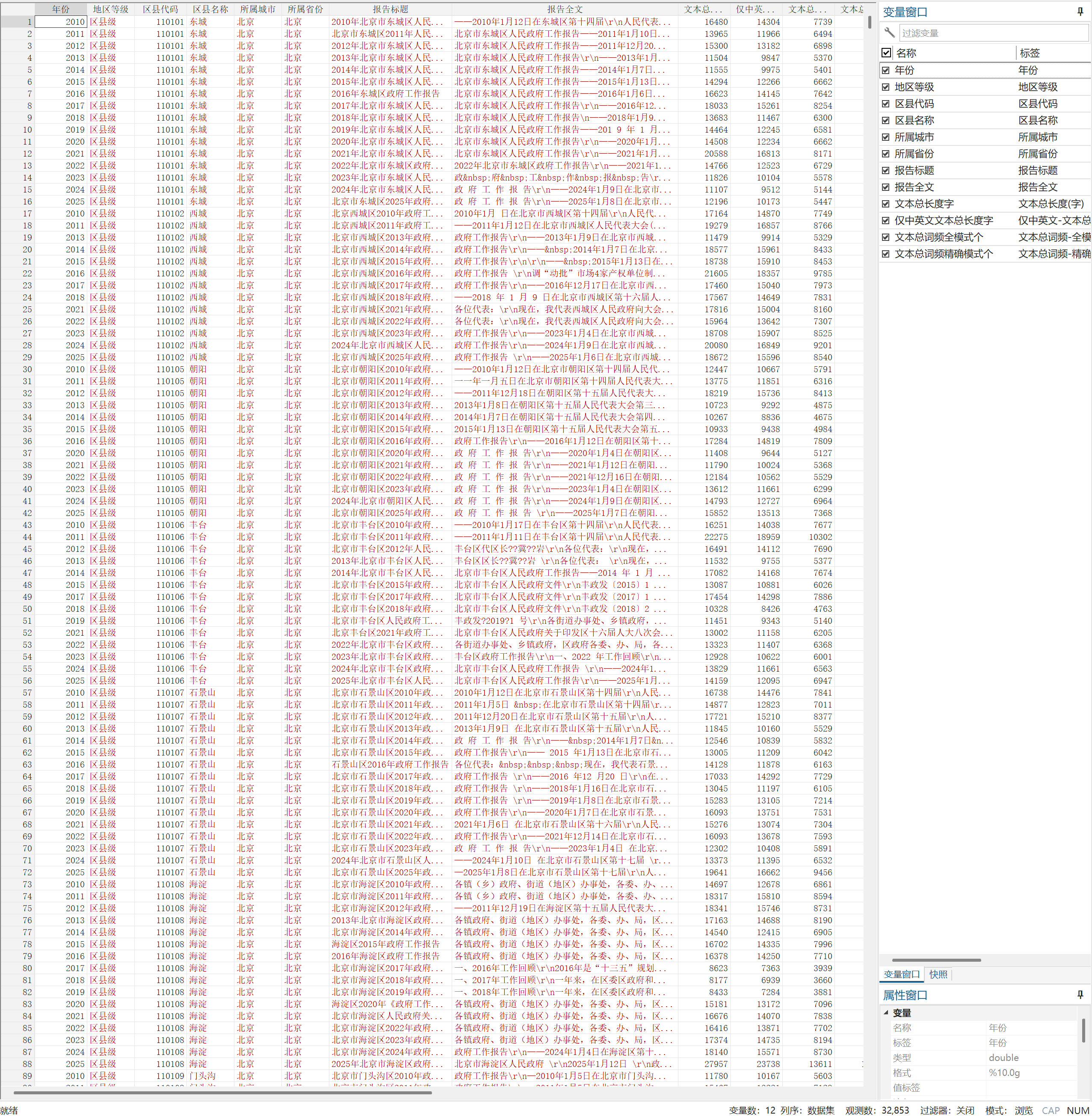 4中国县域政府工作报告-Stata版